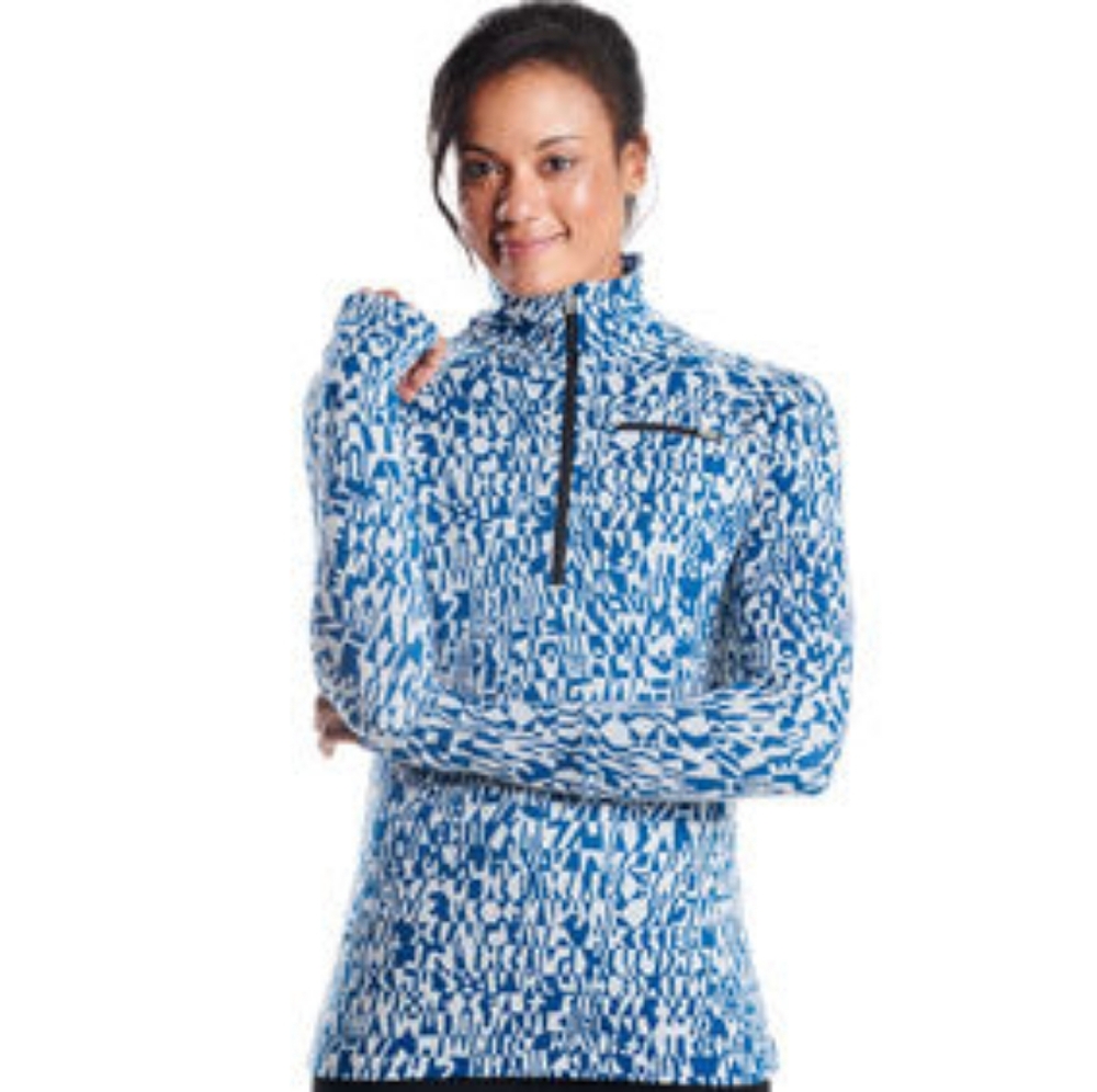 Oiselle wazzie wool jacquard quarter zip
